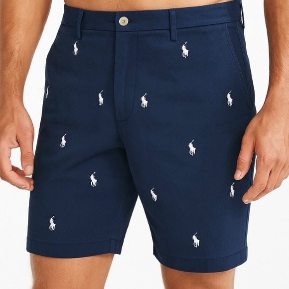 Polo Ralph Lauren Other - Polo Ralph Lauren Navy Blue Shorts All over Pony Logo size 31 Golf Classic‎ Fit